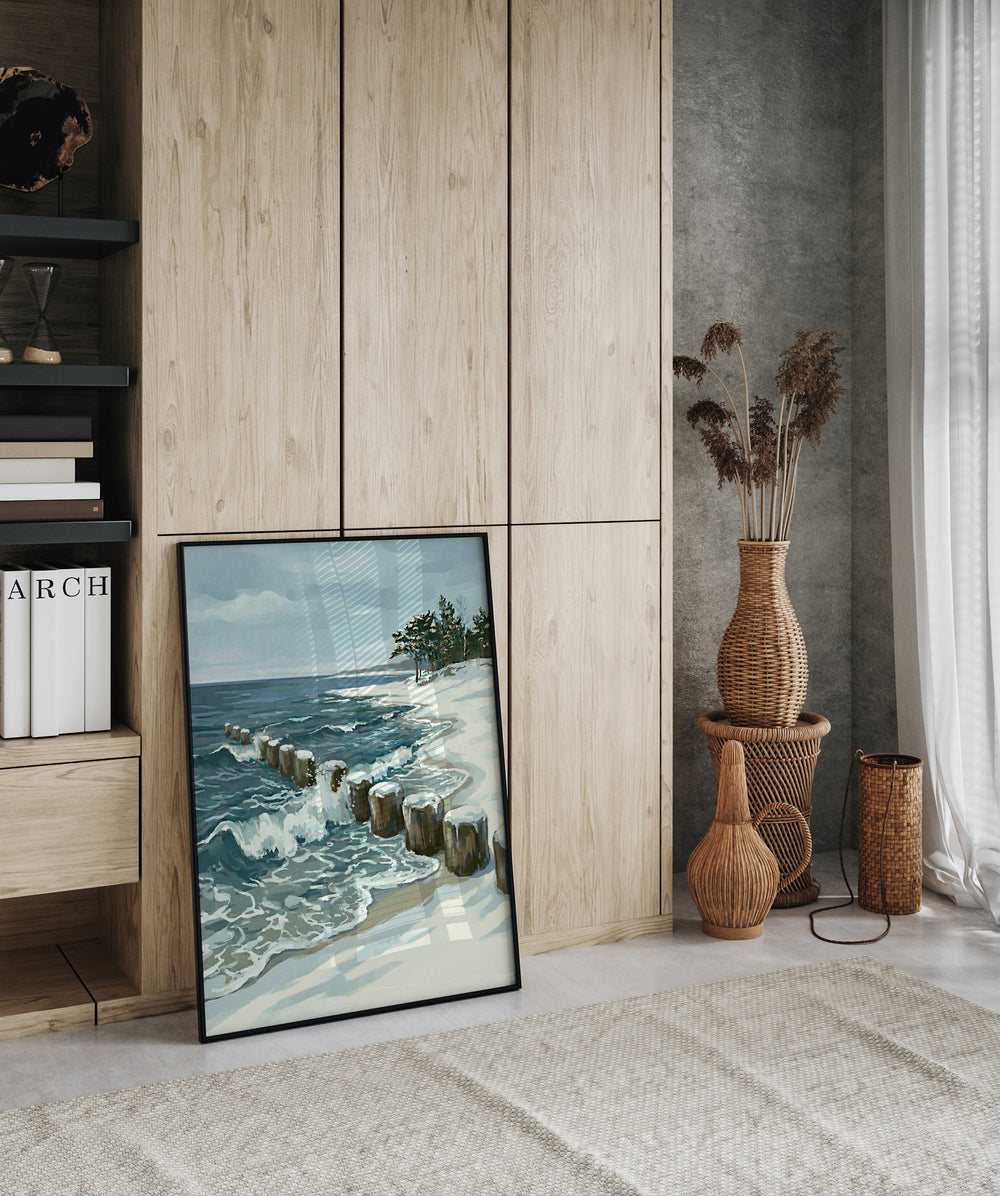 Plakat Falochrony - Morska Sceneria w Zimowej Szacie - Falochrony_Plakat pionowy.jpg