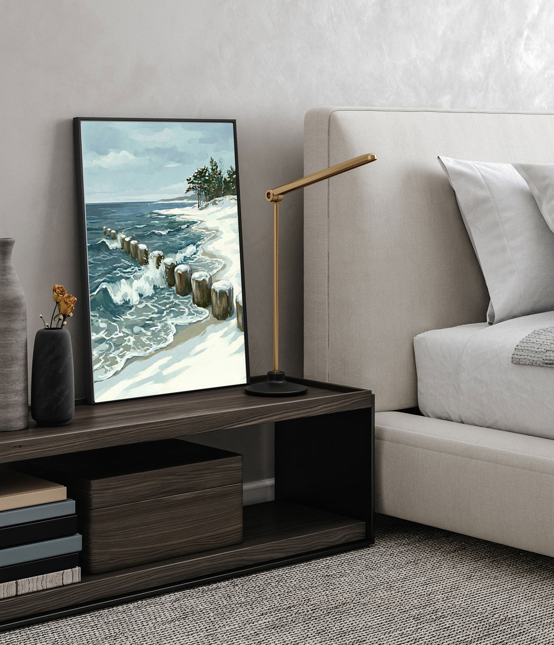 Plakat Falochrony - Morska Sceneria w Zimowej Szacie - Falochrony_Plakat pionowy 2.jpg