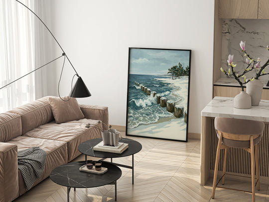 Plakat Falochrony - Morska Sceneria w Zimowej Szacie - Falochrony_Plakat pionowy 3.jpg