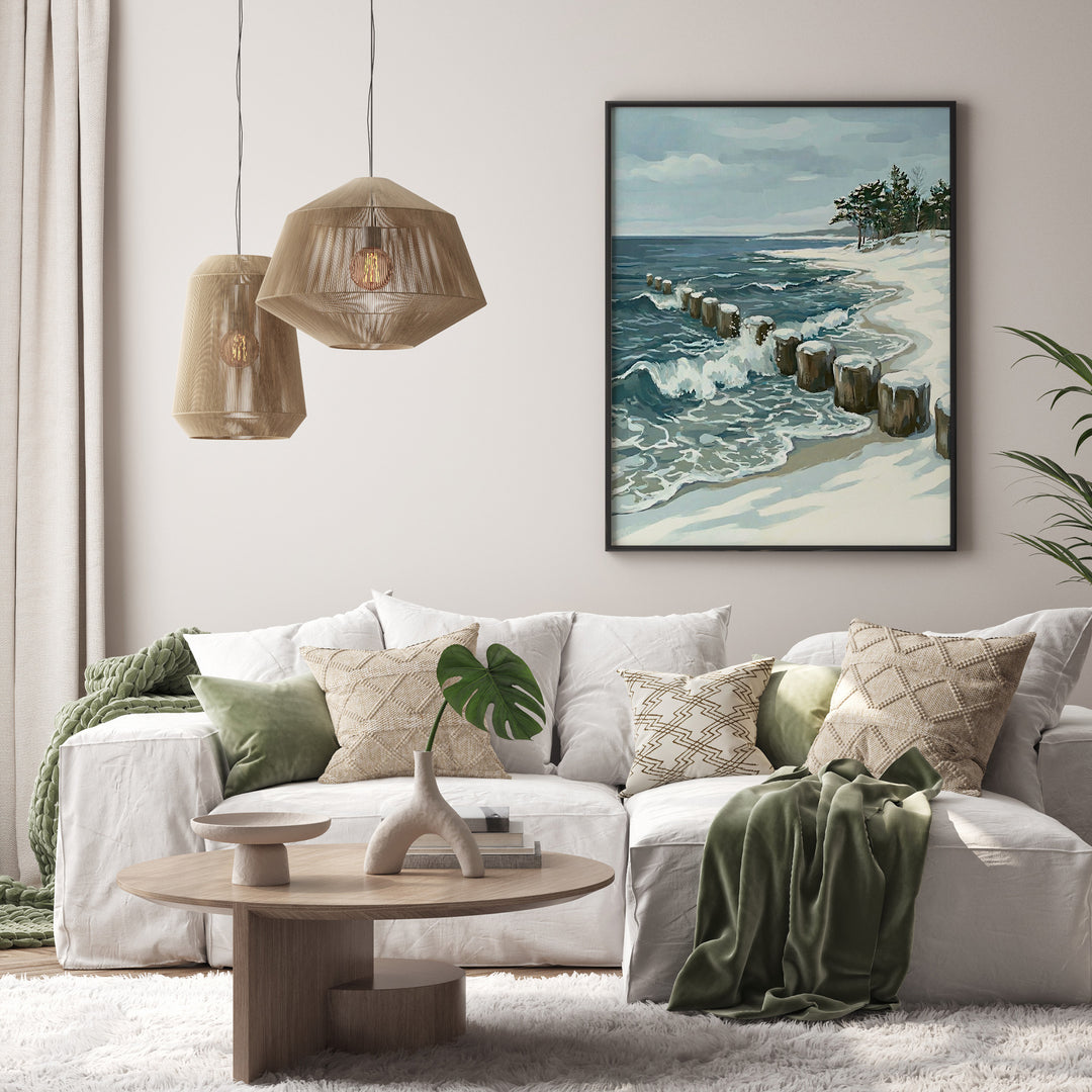 Plakat Falochrony - Morska Sceneria w Zimowej Szacie - Falochrony_Plakat pionowy 4.jpg