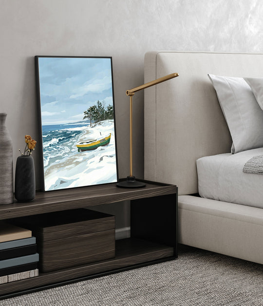 Plakat Lodka nad Bałtykiem – Sztuka nadmorska - Lodka nad Baltykiem_Plakat pionowy 2.jpg