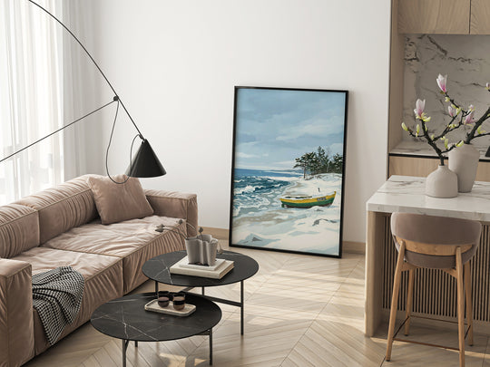 Plakat Lodka nad Bałtykiem – Sztuka nadmorska - Lodka nad Baltykiem_Plakat pionowy 3.jpg