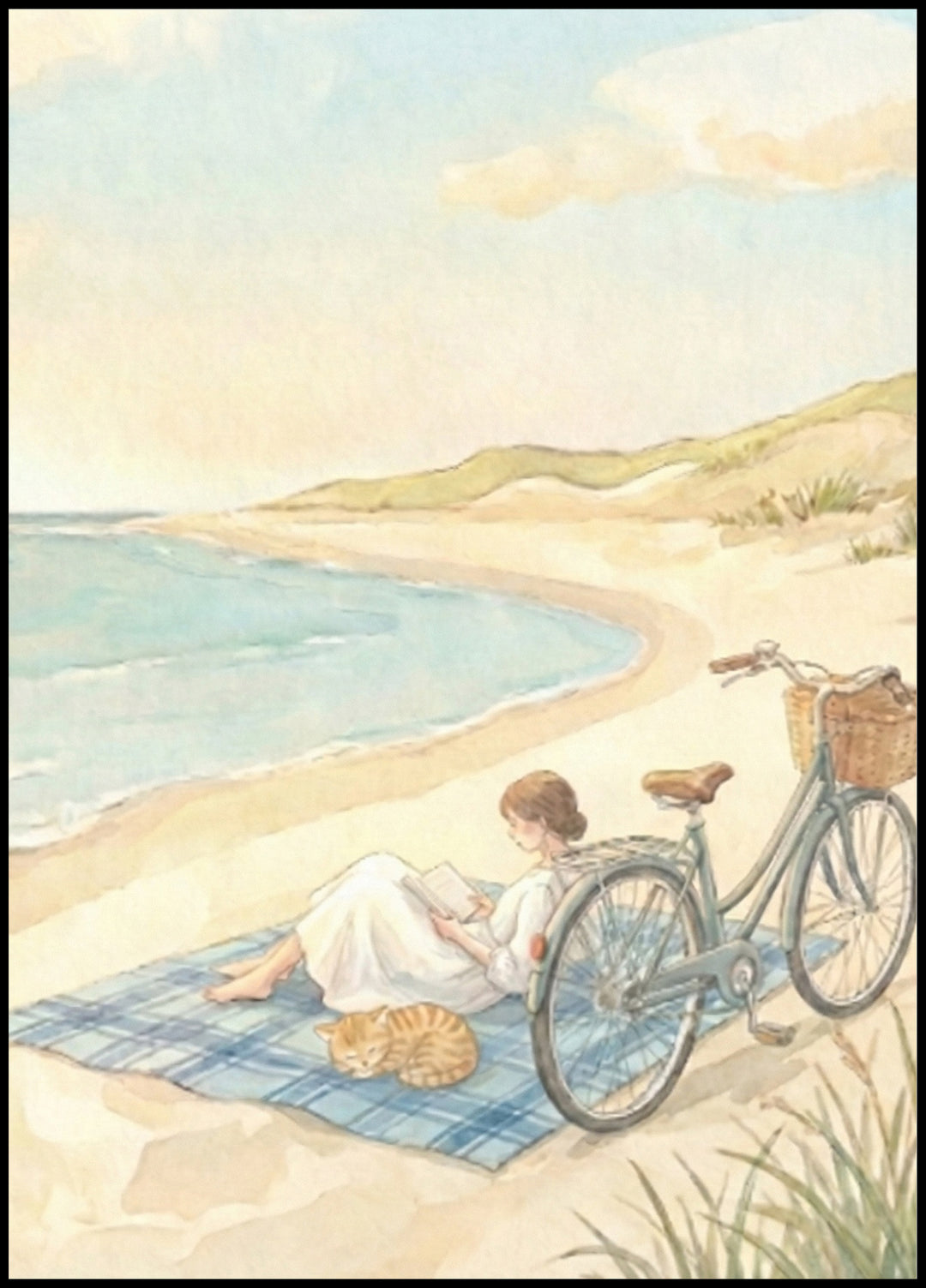 Plakat Na plaży z kotem – Relaksujący styl życia - Na plazy z kotem_Plakat glowne zdjecie.jpg