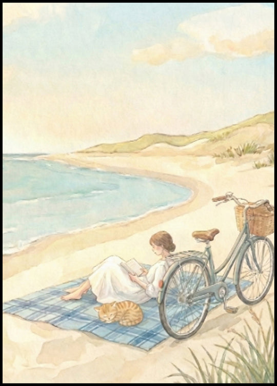 Plakat Na plaży z kotem – Relaksujący styl życia - Na plazy z kotem_Plakat glowne zdjecie.jpg