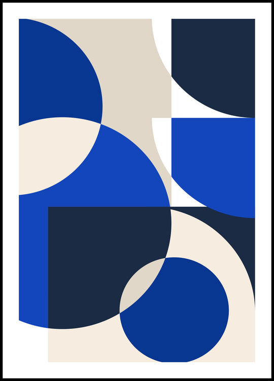 Plakat Niebieski Bauhaus
