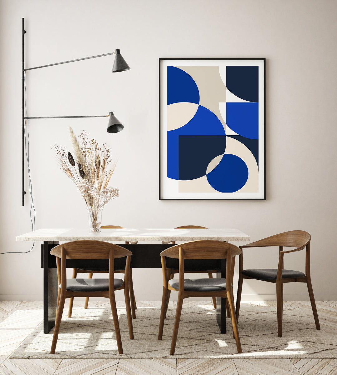 Plakat Niebieski Bauhaus