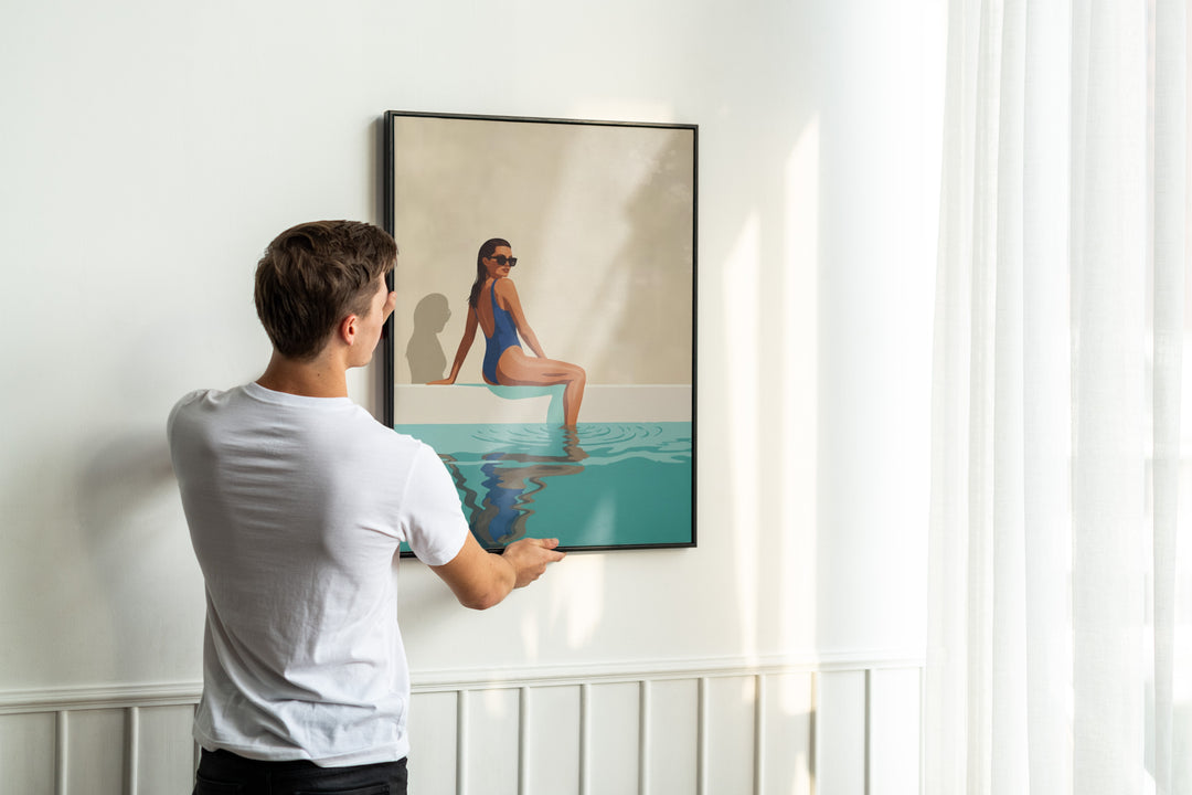 Plakat Przy basenie - Przy basenie chłopak.jpg