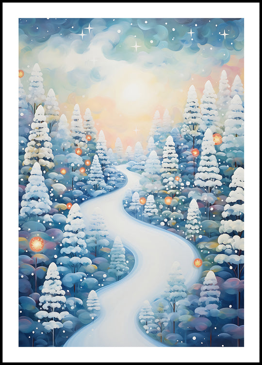 Plakat Śnieżna droga