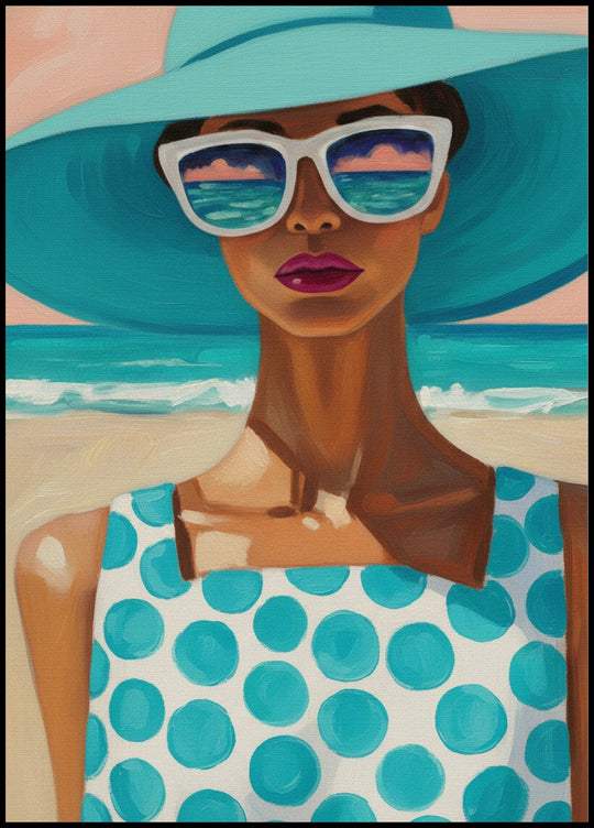 Plakat W niebieskim kapeluszu – stylowa sztuka ścienna - W niebieskim kapeluszu_Plakat glowne zdjecie.jpg