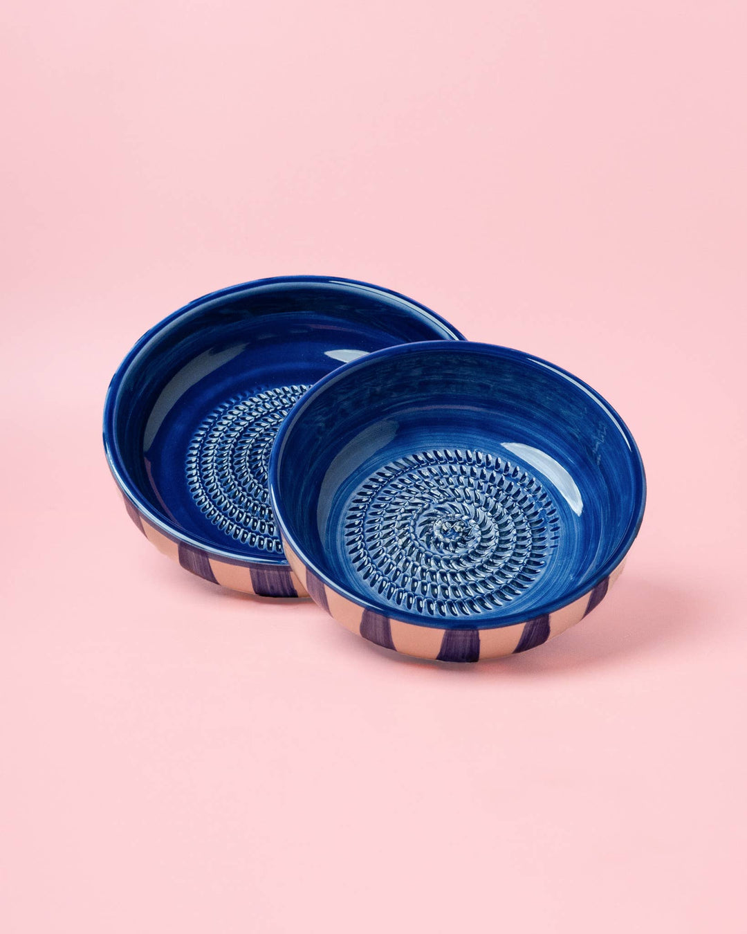 Ceramiczna miseczka do tarcia czosnku – duża (19 cm) –  niebieska - Costa Azul