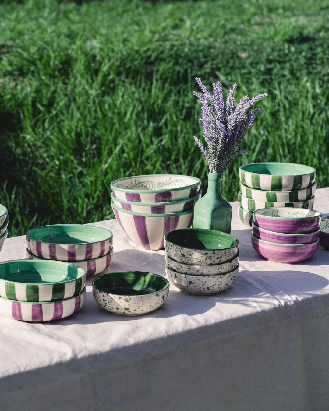 Ceramiczna miseczka do tarcia czosnku – średnia – zielona (15 cm) - Green Jade