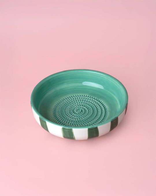 Ceramiczna miseczka do tarcia czosnku – duża (19 cm) – zielona - Green Jade