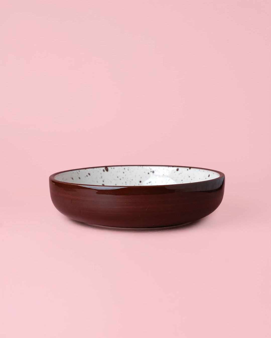 Ceramiczna miseczka do tarcia czosnku – duża (19 cm) – brązowo-biała - Vintage Brownie