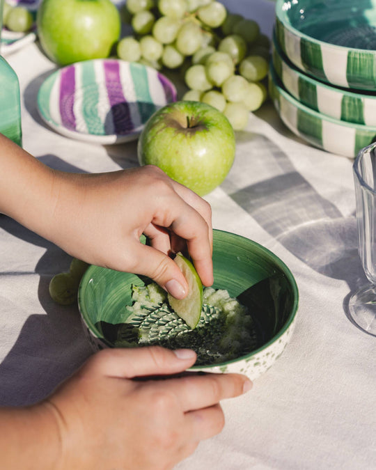 Ceramiczna miseczka do tarcia czosnku – średnia – zielona (15 cm) - Green Jade