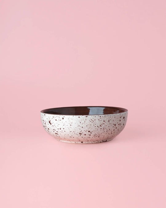 Ceramiczna miseczka do tarcia czosnku – średnia (15 cm) - brązowa - Brownie