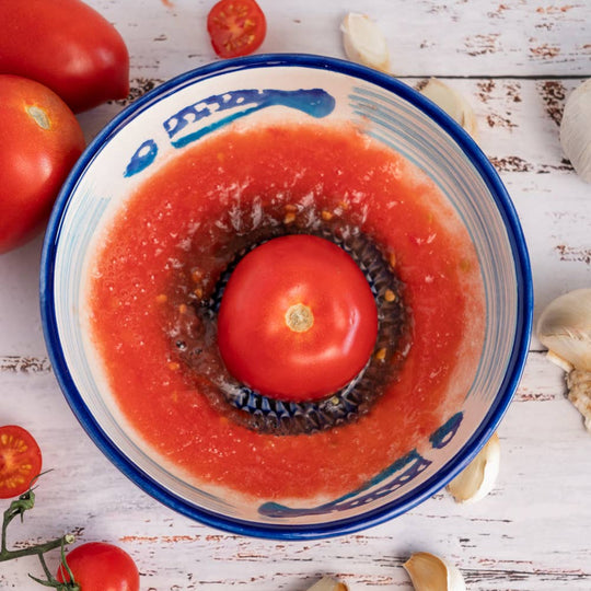 Ceramiczna miseczka do tarcia czosnku – średnia (15 cm) – niebieska - Blue Tuna