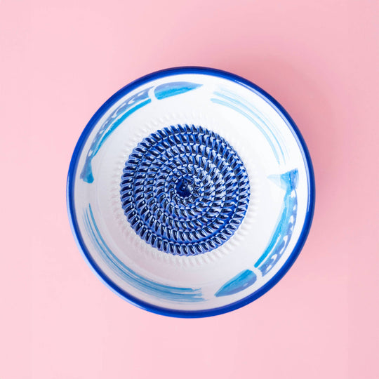 Ceramiczna miseczka do tarcia czosnku – średnia (15 cm) – niebieska - Blue Tuna