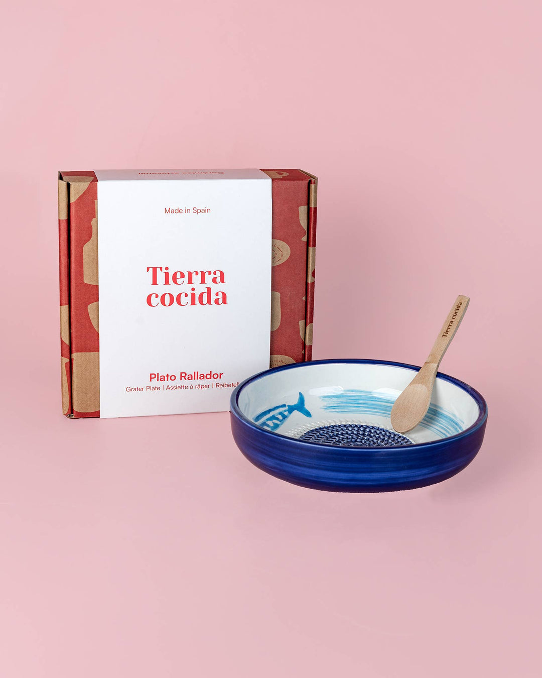 Ceramiczna miseczka do tarcia czosnku – duża – niebieska (19 cm) –  Blue Tuna
