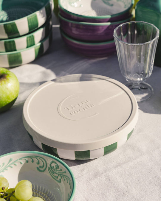 Ceramiczna miseczka do tarcia czosnku – duża (19 cm) – zielona - Green Jade