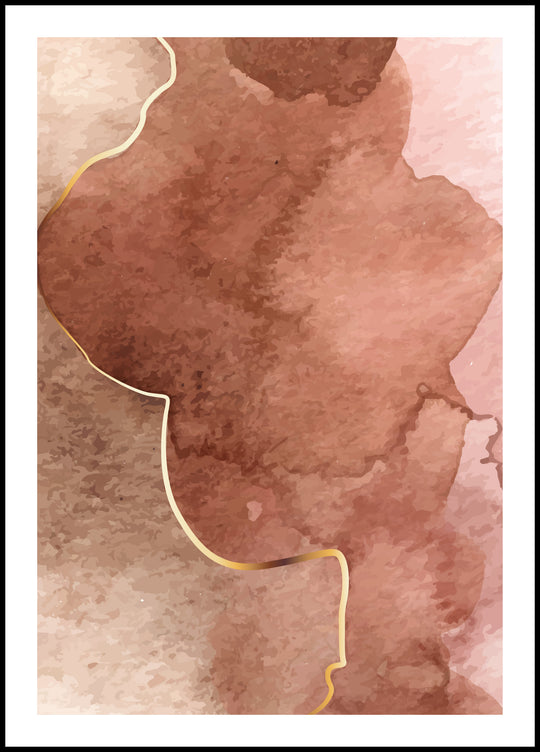 Plakat Abstrakcja rosa brown 3