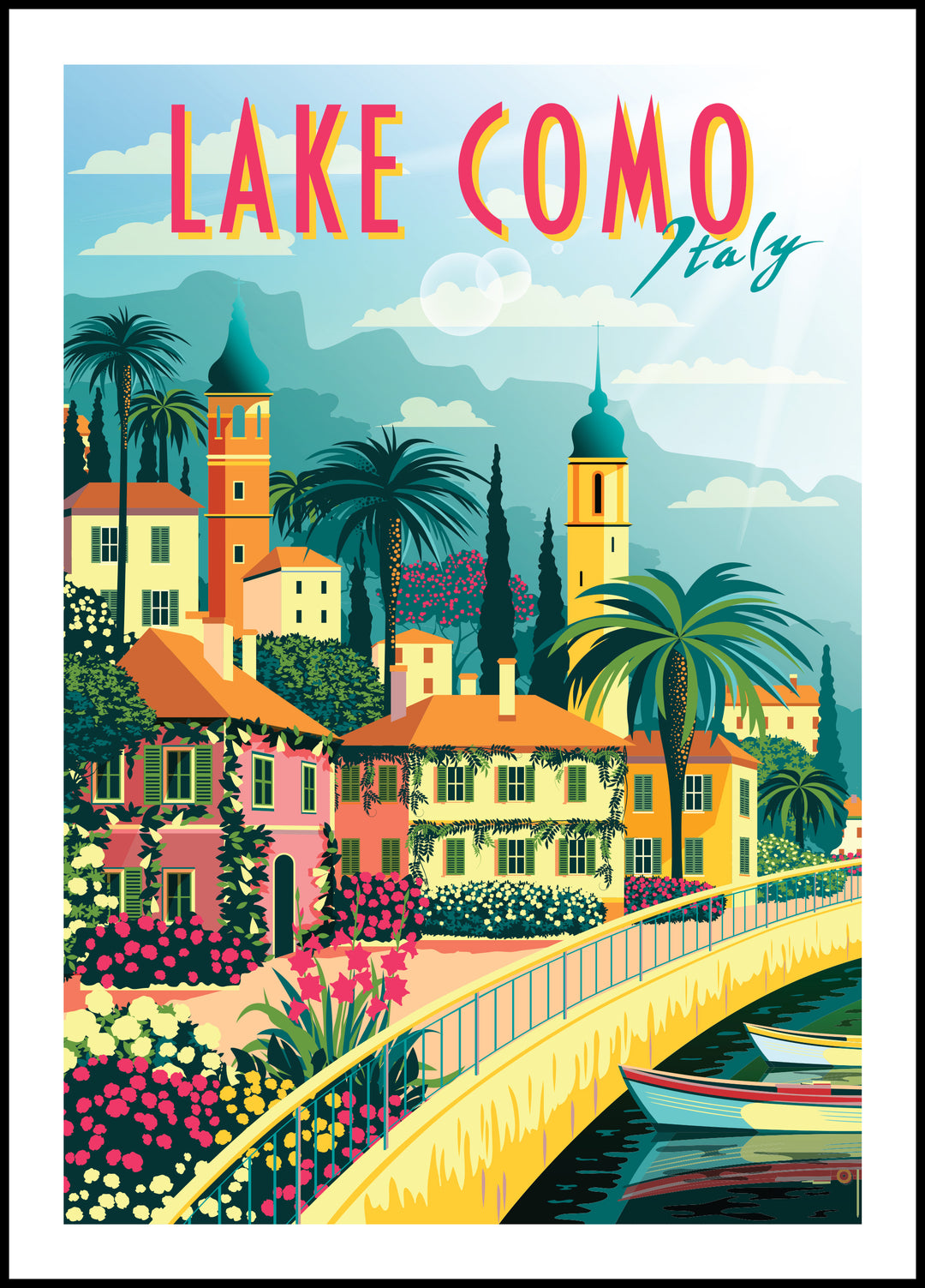 Plakat Jezioro Como Włochy