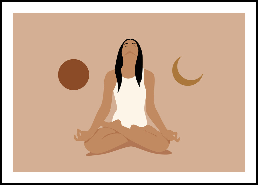 Plakat Kobieta medytująca