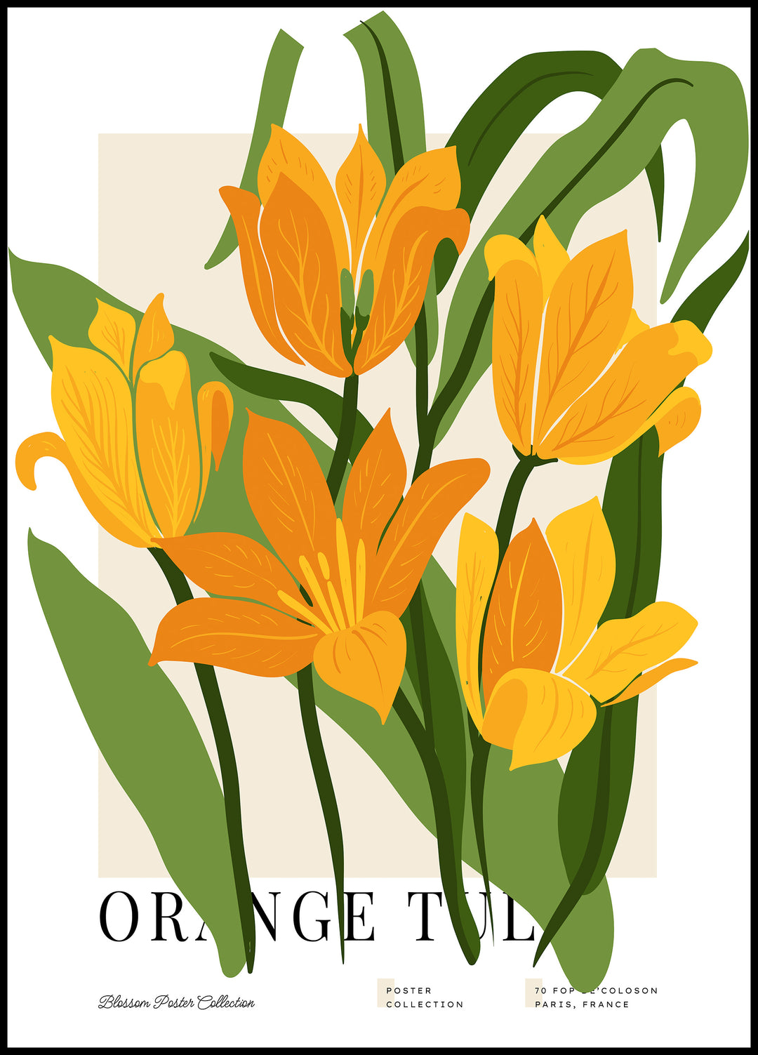 Plakat Pomarańczowe tulipany