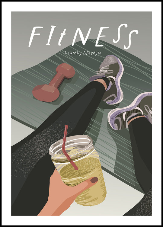 Plakat Zdrowy tryb życia - fitness